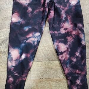 Old Navy Kids Black and Pink Tie-Dye Leggings